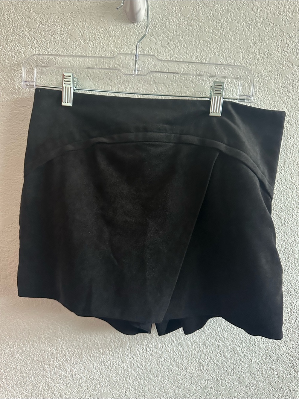 Black Mini Skort with Wrap Front